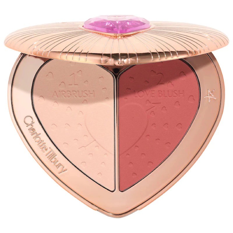 CT Two-Color Love Powder Blusher Plate — Peach